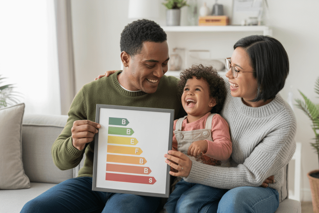 A family celebrating summer in New Jersey with an HVAC system in top condition, following expert tips to keep their home cool and energy-efficient.