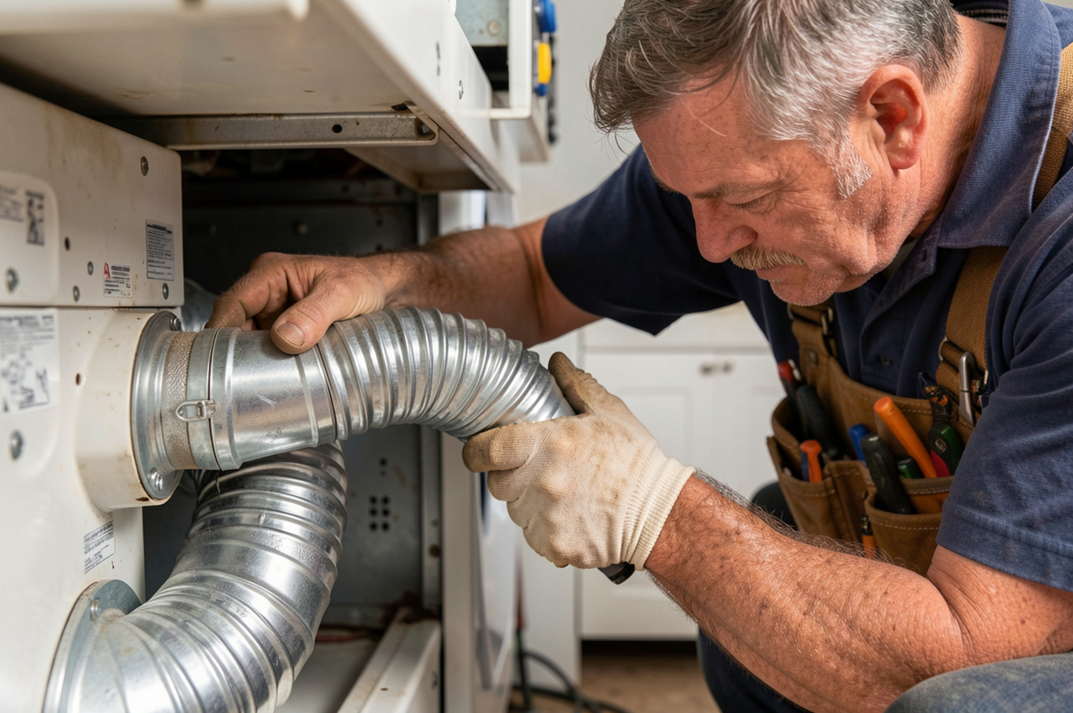 a professional venting a dryer