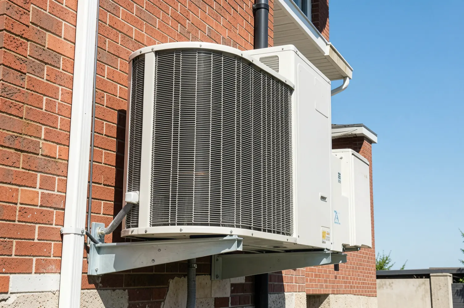 an air conditioner unit with frozen evaporator coil