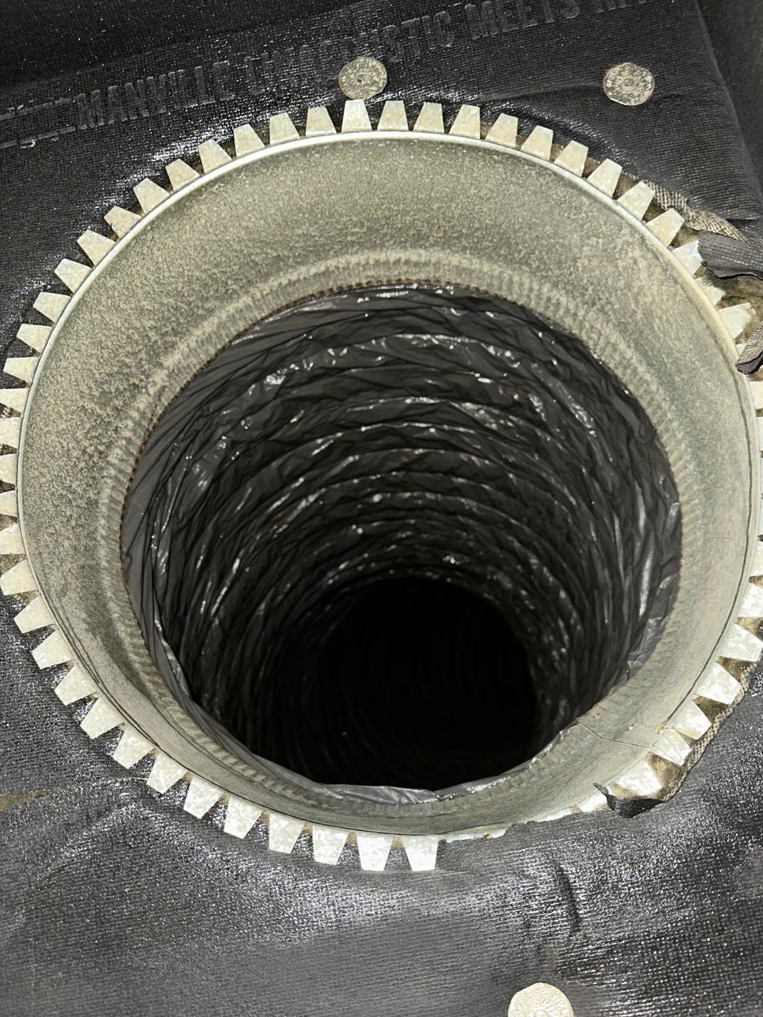 Clean air duct after professional cleaning in Little Falls, NJ